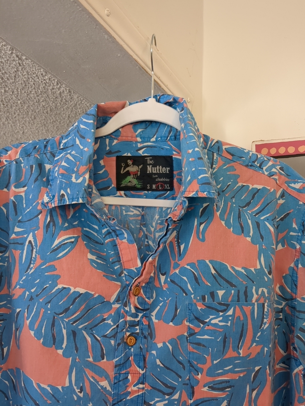 🌴 CHUBBIES THE NUTTER Hawaiian Shirt Mens Size Large Tropical Beach